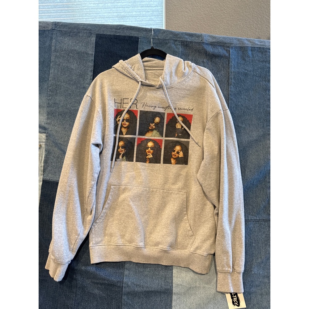 H.E.R. Having Everything Revealed Graphic Hoodie Heather Gray XL